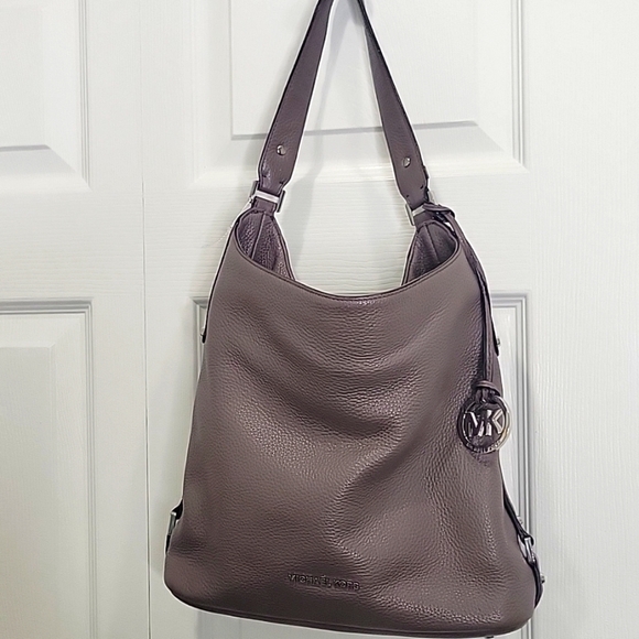 MICHAEL Michael Kors Taupe Leather Hobo Bag - Picture 13 of 13